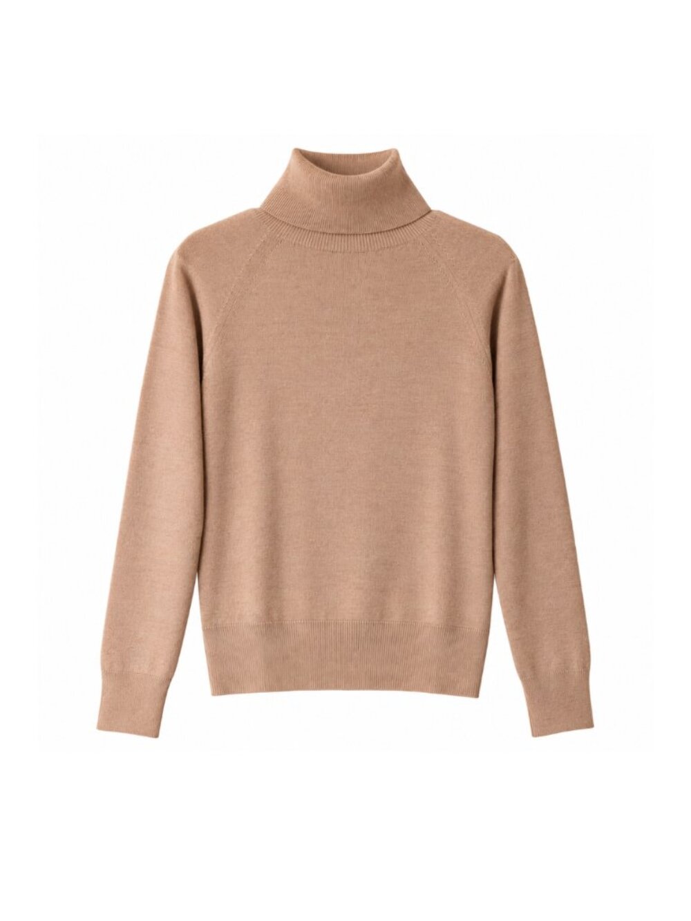 Banana Republic 100% Merino Wool Turtleneck Sweater, Camel, Size S